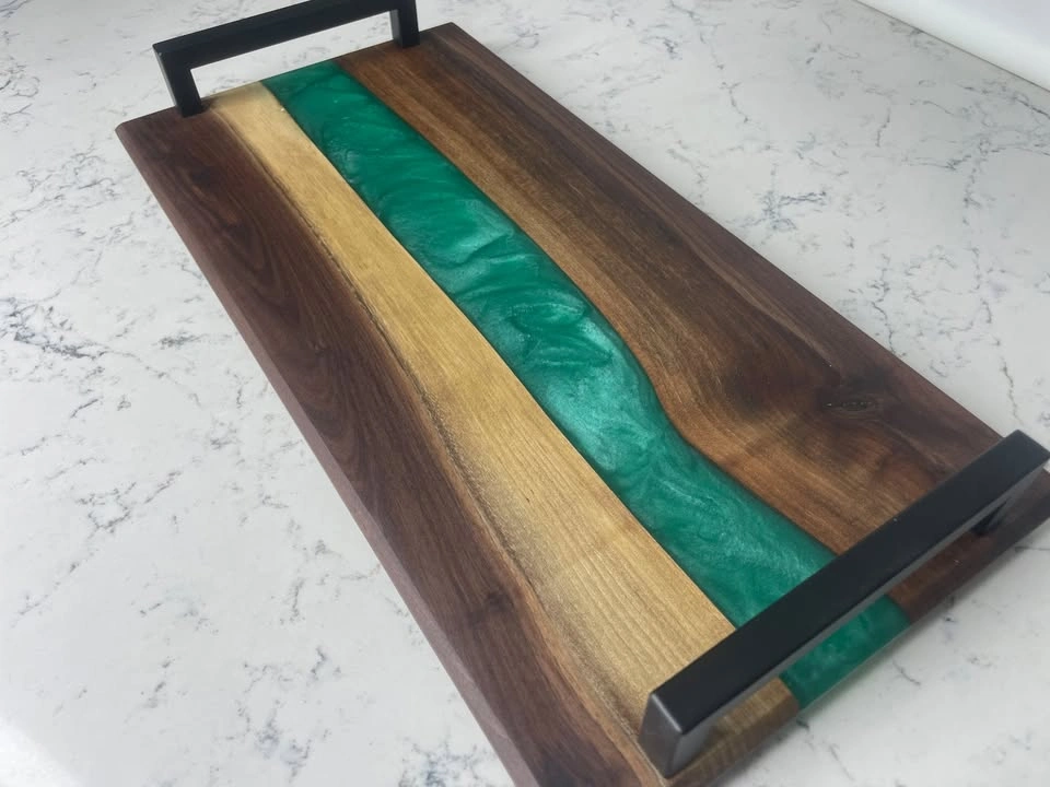 8x16 Live Edge Black Walnut Charcuterie Boards w/ Epoxy - photo 3
