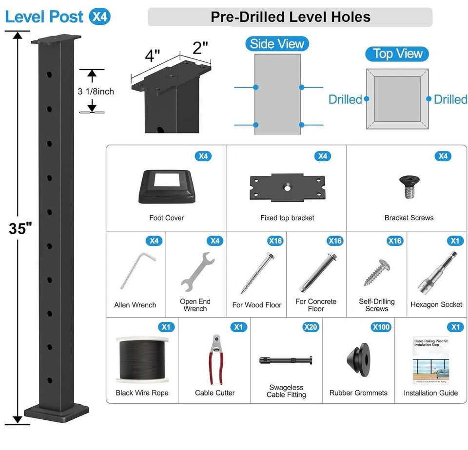 Cable Railing Post Kit - photo 2