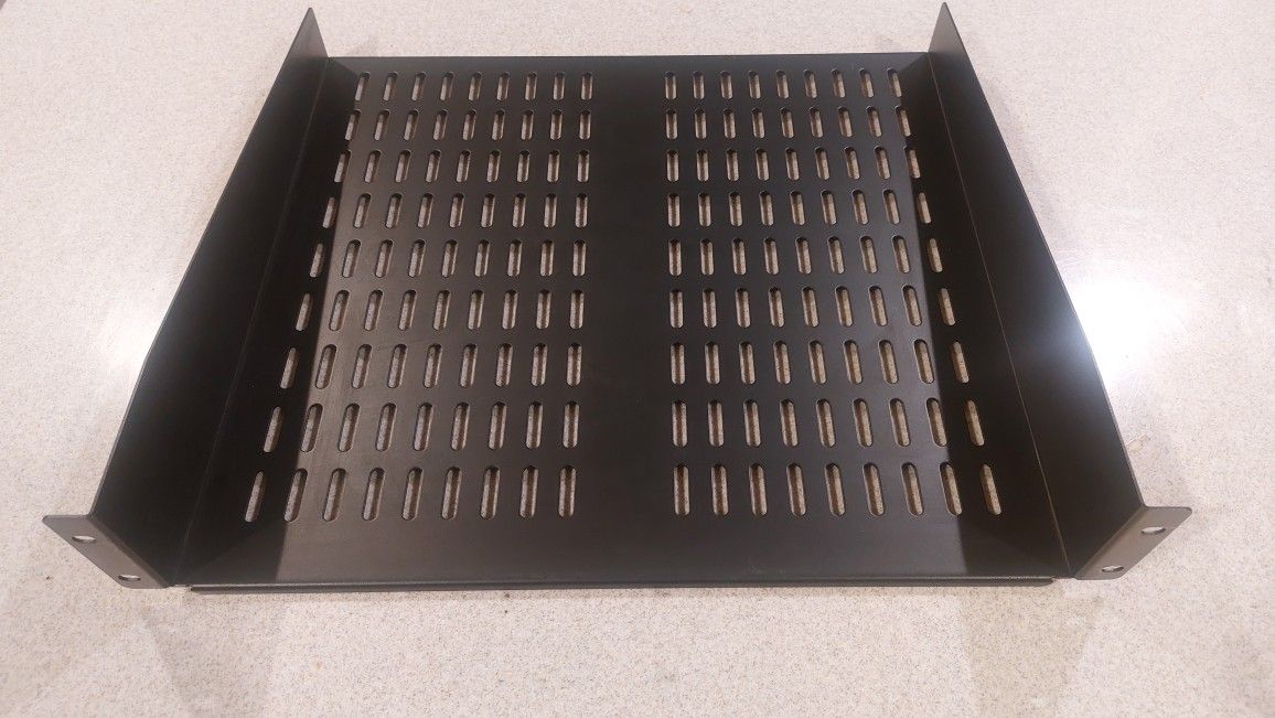 2U Server Rack Shelf - Vented Rack Mount Cantilever Tray