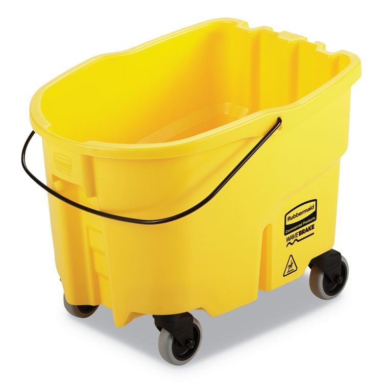 Rubbermaid WaveBrake Bucket - Side Press, 35 Quart, Yellow