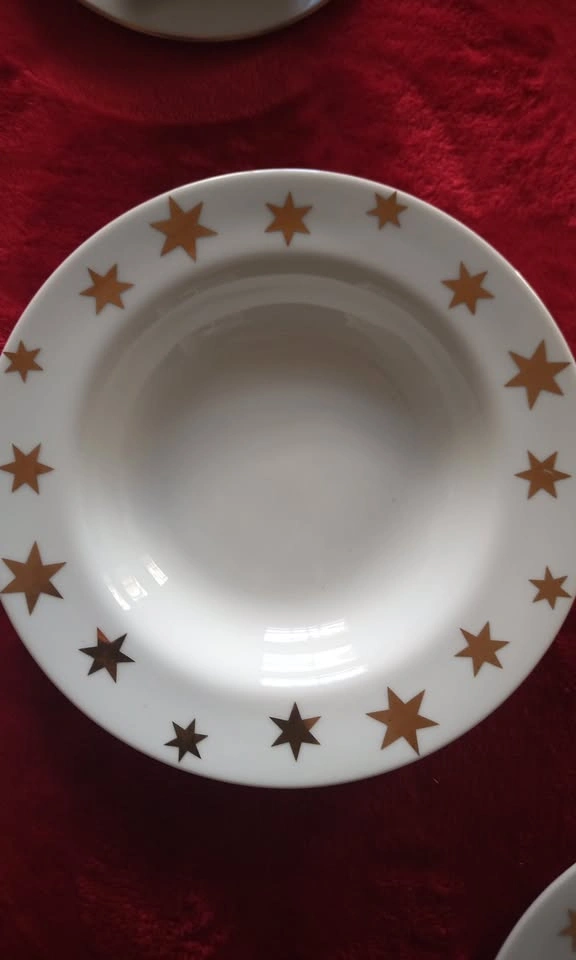 White Gold Stars Diwali Tableware Set - Serves 4 - photo 5