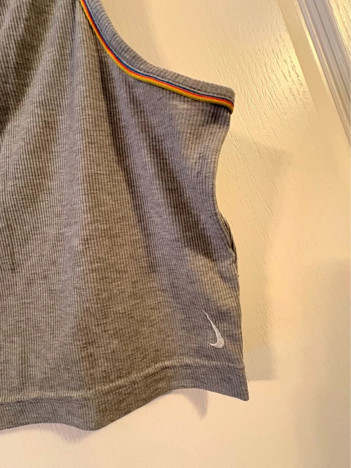 Nike Dri-Fit Ribbed Rainbow Trim Tank Top XL - photo 5