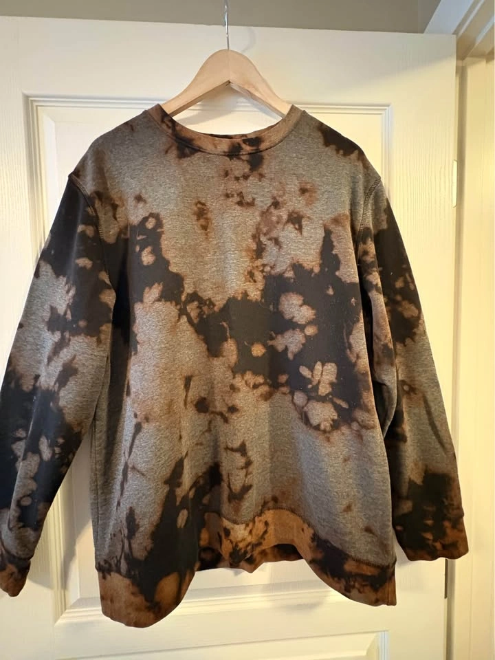 Bleach dye sweatshirt and sweatpants set - photo 2