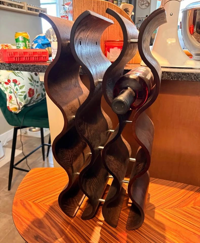 Wavy Wood Wine Rack - photo 2