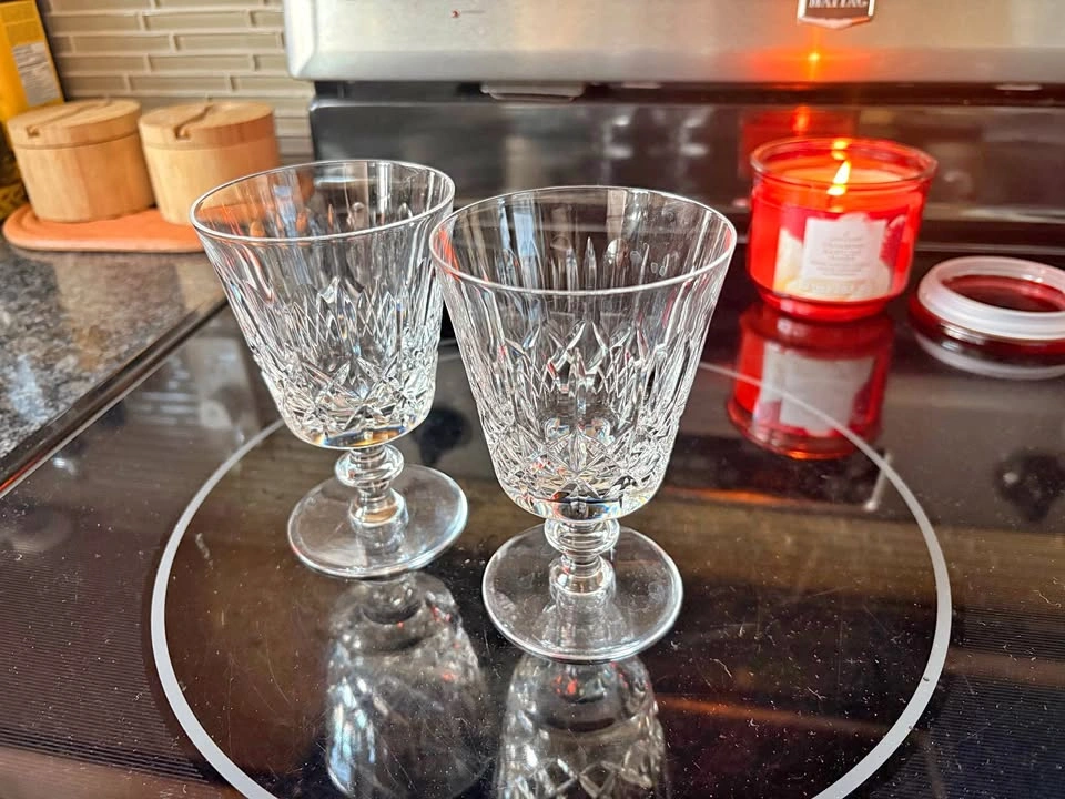 Pair of crystal glasses