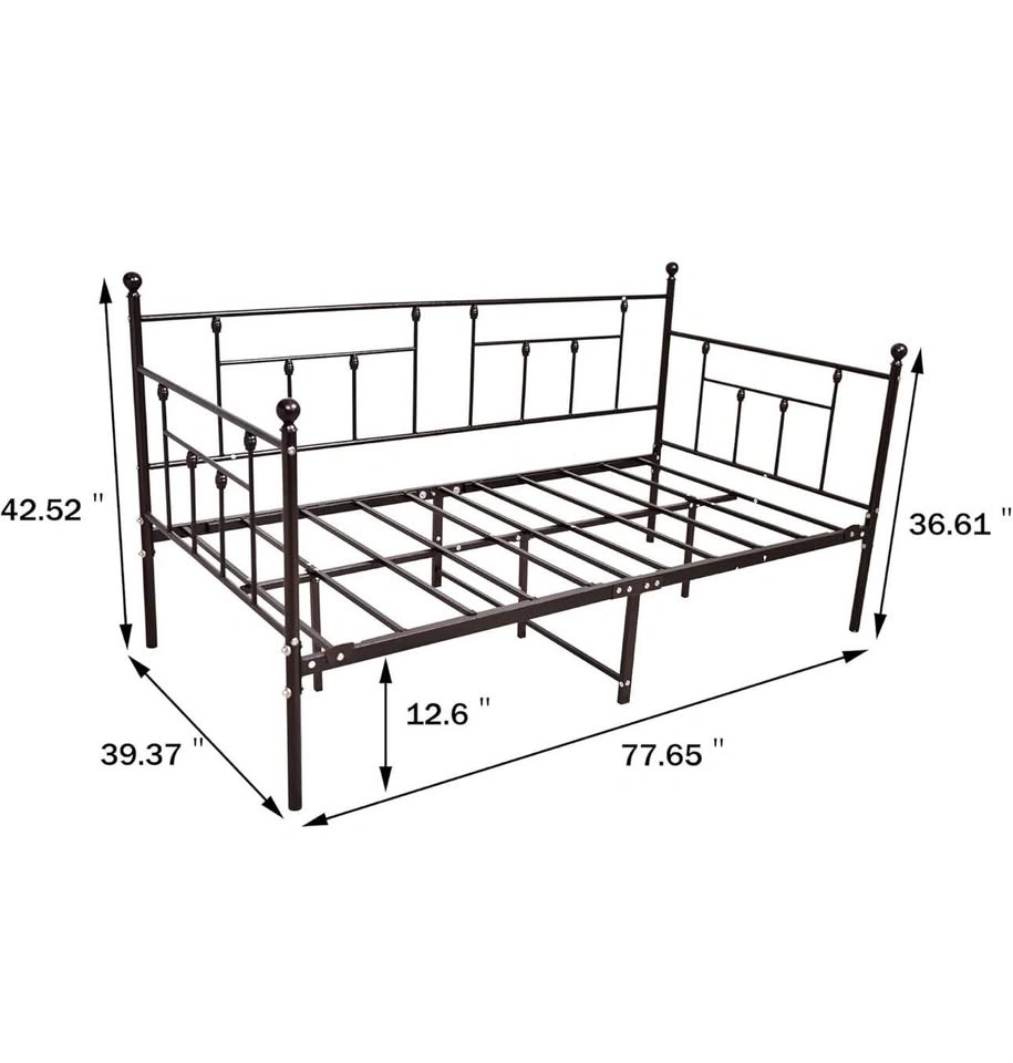 Metal Daybed Frame with Mattress - photo 2