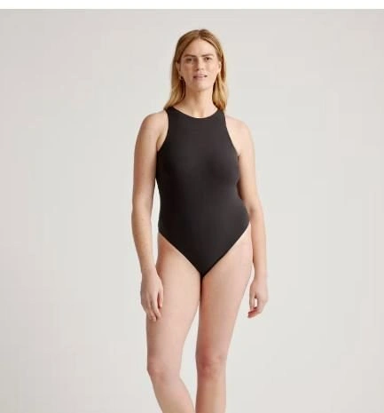 NWT Quince Second Skin Bodysuit Black fits XS