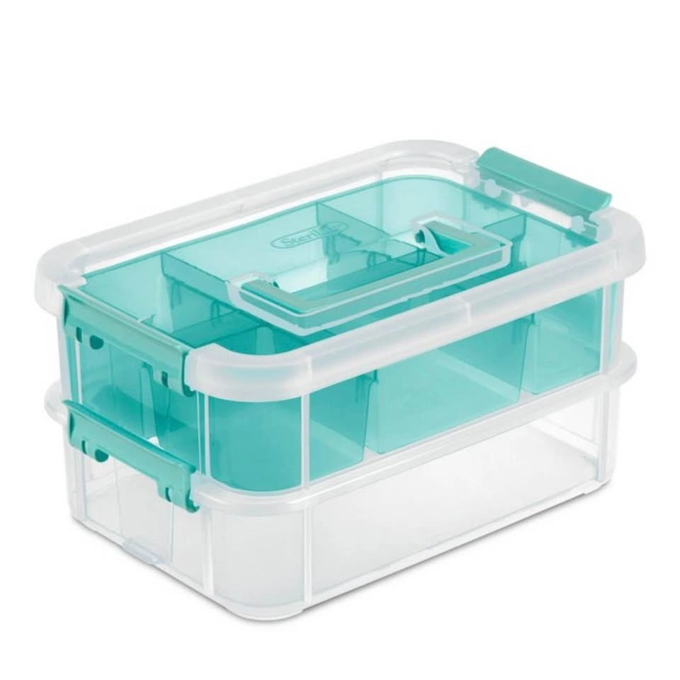 Sterilite Stack & Carry 2 Tray Handle Box Organizer - LIKE NEW - photo 2