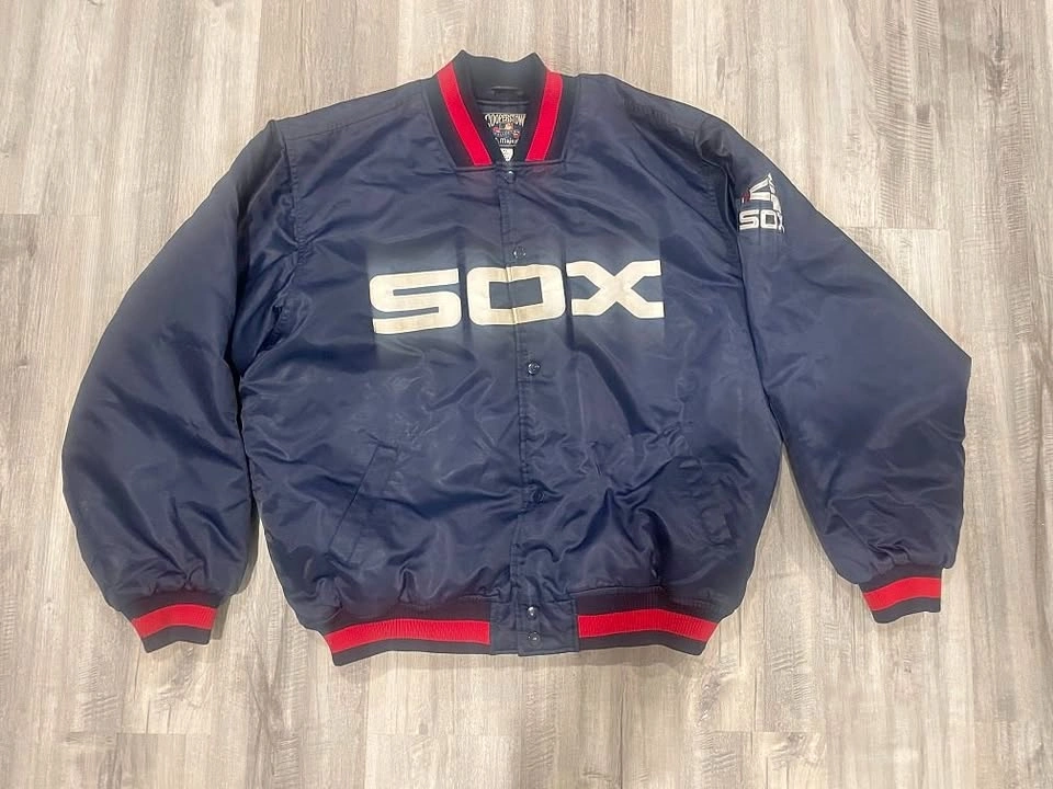 MLB VTG COOPERSTOWN COLLECTION CHICAGO WHITE SOX SATIN JACKET XL