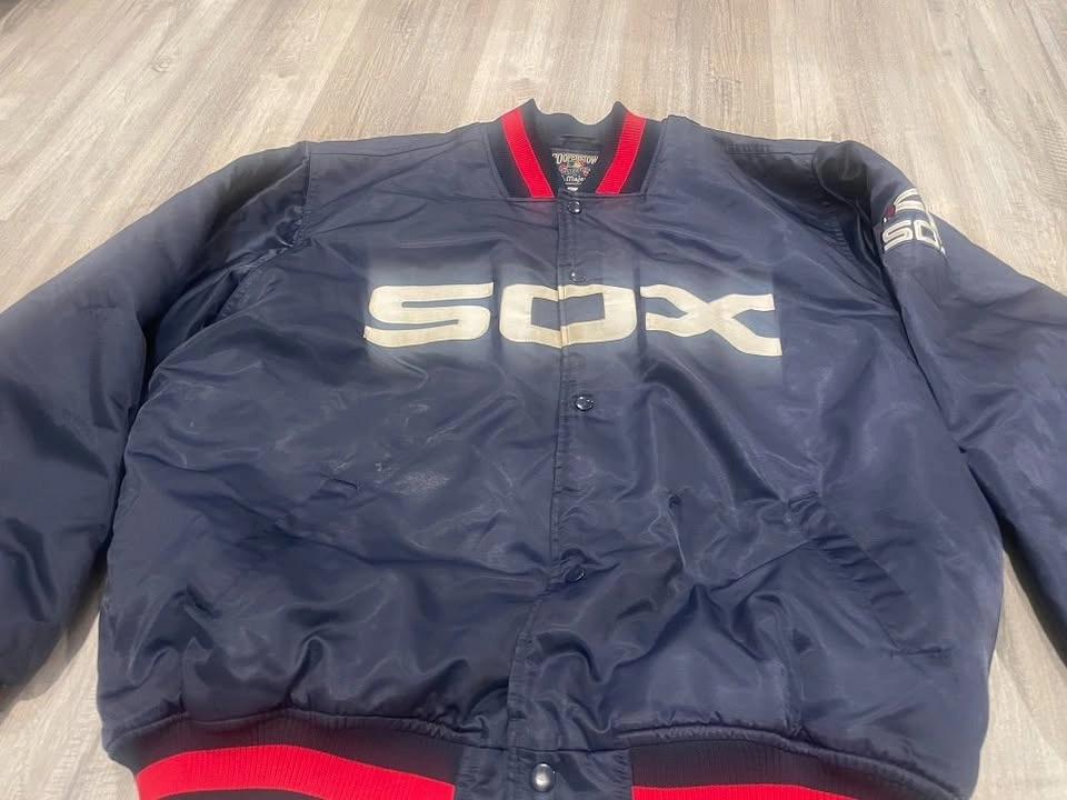 MLB VTG COOPERSTOWN COLLECTION CHICAGO WHITE SOX SATIN JACKET XL - photo 2