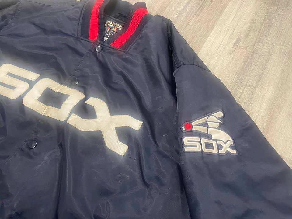 MLB VTG COOPERSTOWN COLLECTION CHICAGO WHITE SOX SATIN JACKET XL - photo 4