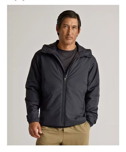 NEW with tags QUINCE Mens Med Hybrid Insulated Hooded Jacket Bla