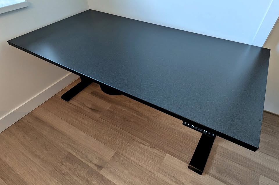 Height Adjustable Desk + Heartwood Top (30x60 in)