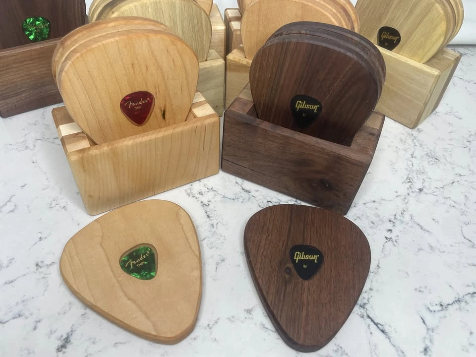Guitar Pick Wooden Coasters - photo 2