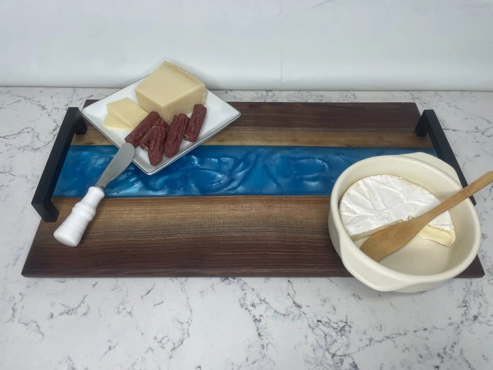 10x18 Live Edge Black Walnut Charcuterie Board w/ Epoxy - photo 4