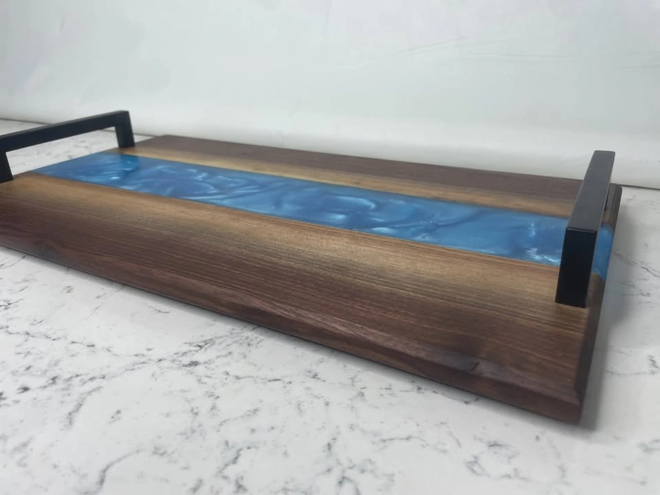 10x18 Live Edge Black Walnut Charcuterie Board w/ Epoxy - photo 5