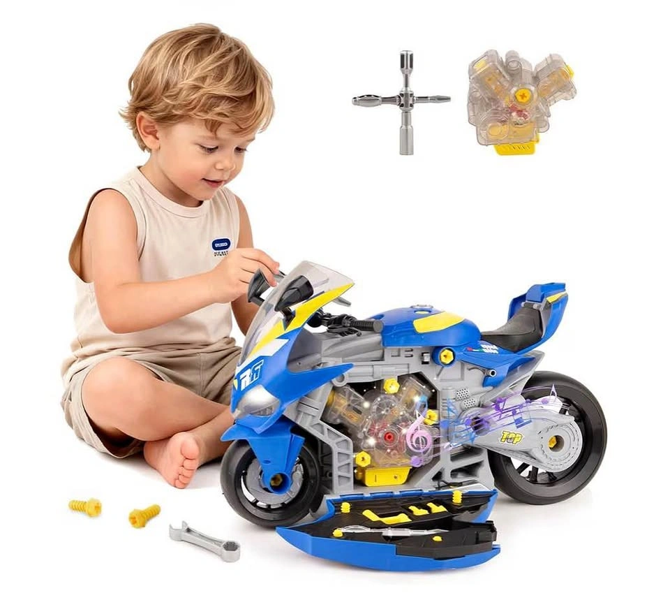 Take Apart Motorcycle Toy for Kids 3-5