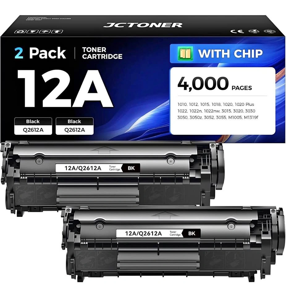 HP 12A Black Toner Cartridge 2-Pack