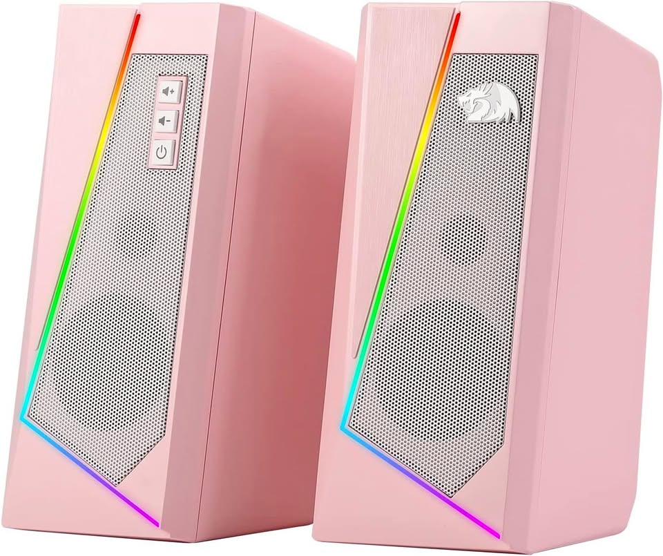 RGB PC Gaming Speakers Pink Redragon GS520