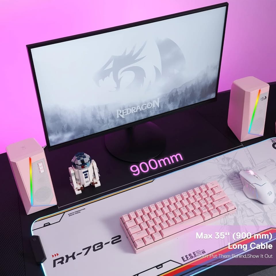 RGB PC Gaming Speakers Pink Redragon GS520 - photo 4