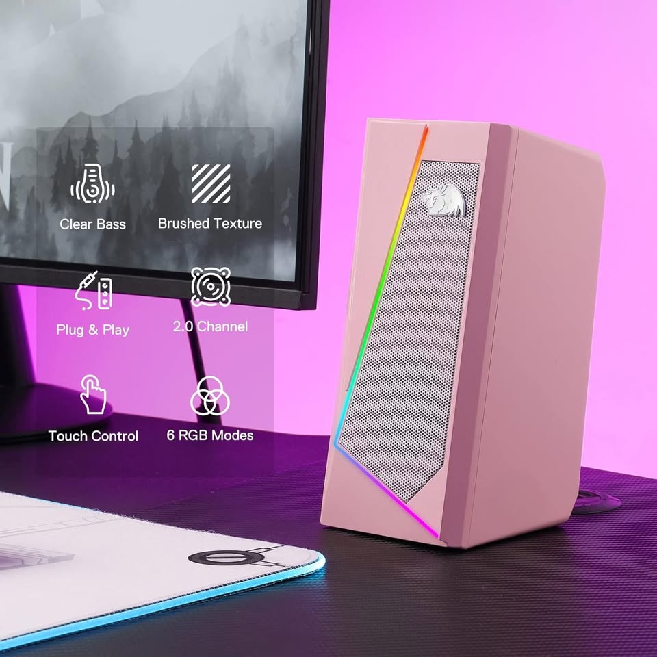 RGB PC Gaming Speakers Pink Redragon GS520 - photo 5