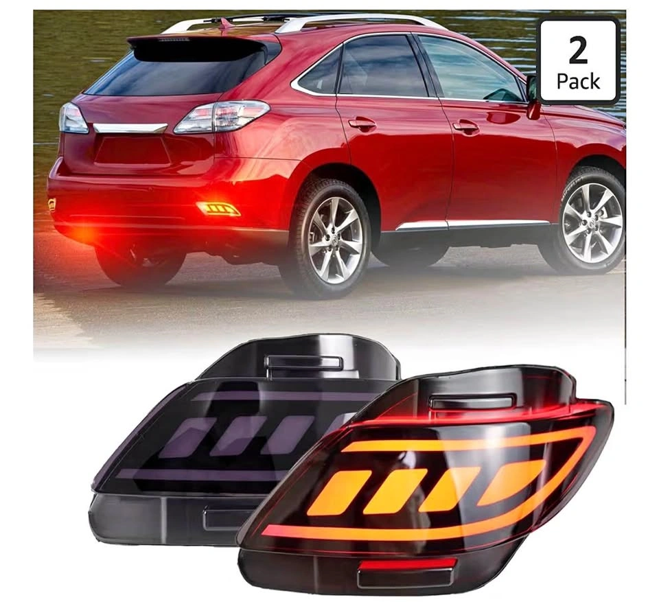 Smoked LED Reflectors for Lexus RX Rear Bumper