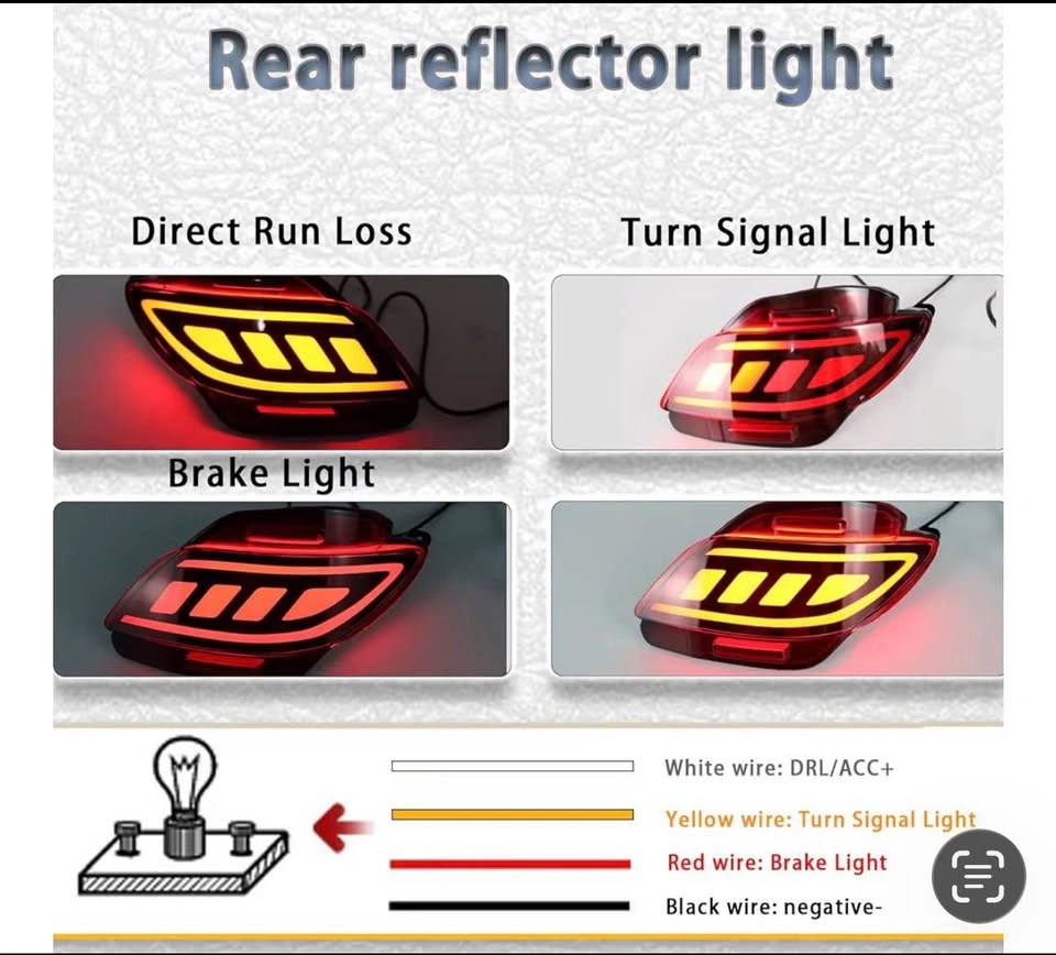 Smoked LED Reflectors for Lexus RX Rear Bumper - photo 5