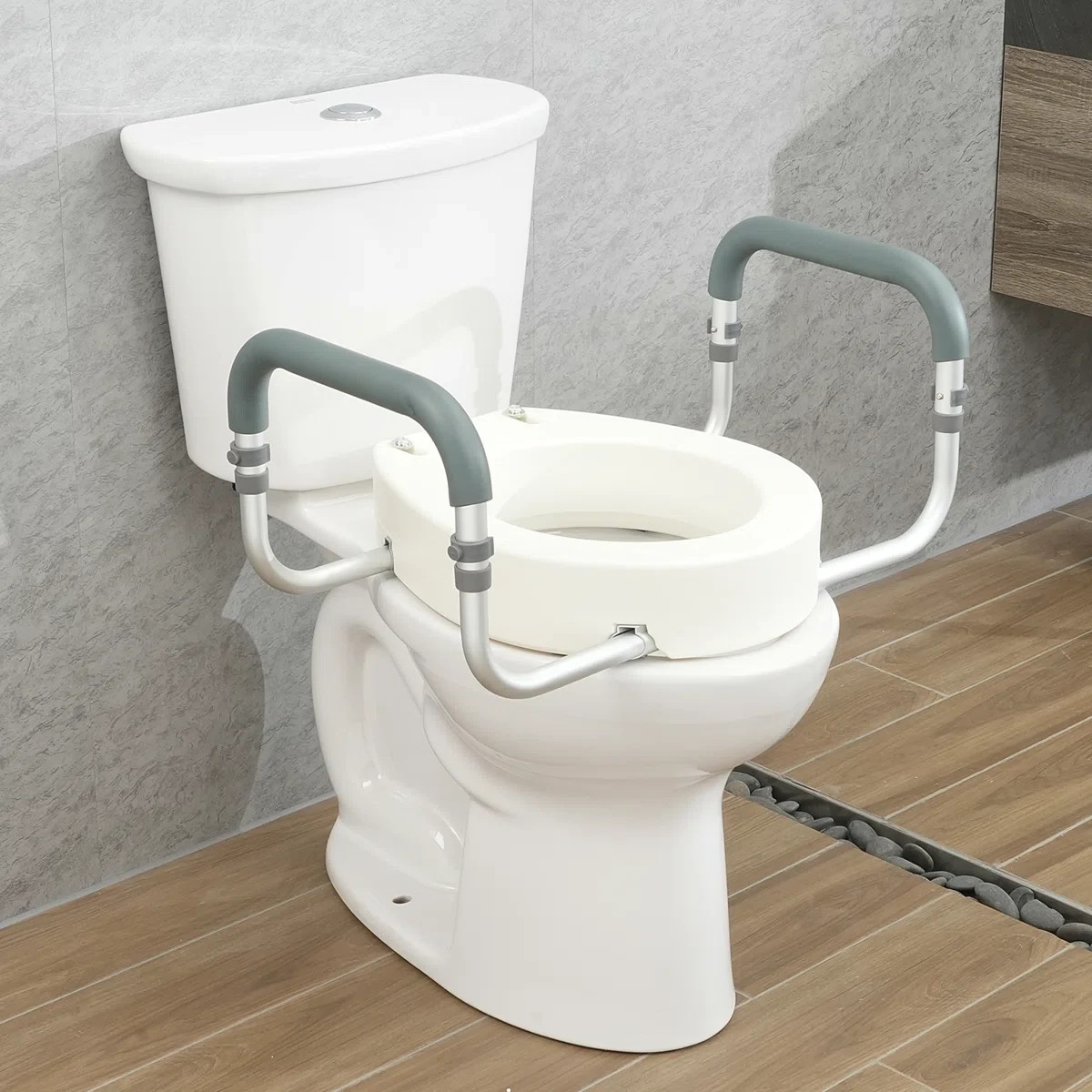 VEVOR Raised Toilet Seat 3.5" Height, 300 lbs Capacity for Round - photo 5