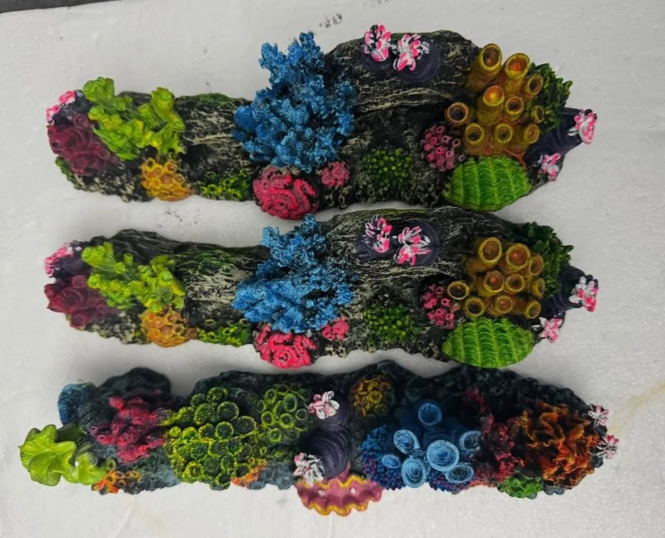 Stone and Coral Bubble Aquarium Ornament (Pack of 3) - photo 3