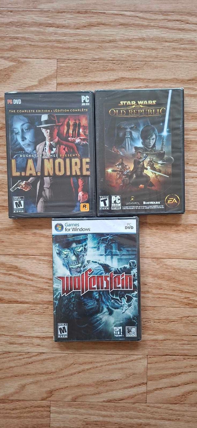 PC Video Games - 3 Factory Sealed Games
