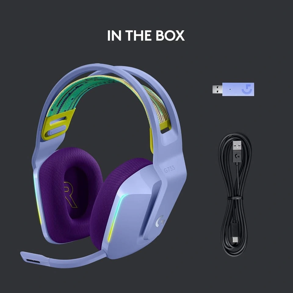 Logitech G733 Lightspeed Wireless Gaming Headset - photo 3