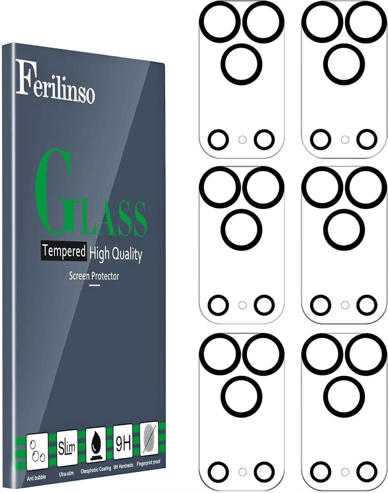 6 Pack iPhone 17 Pro / Pro Max Camera Lens Protectors