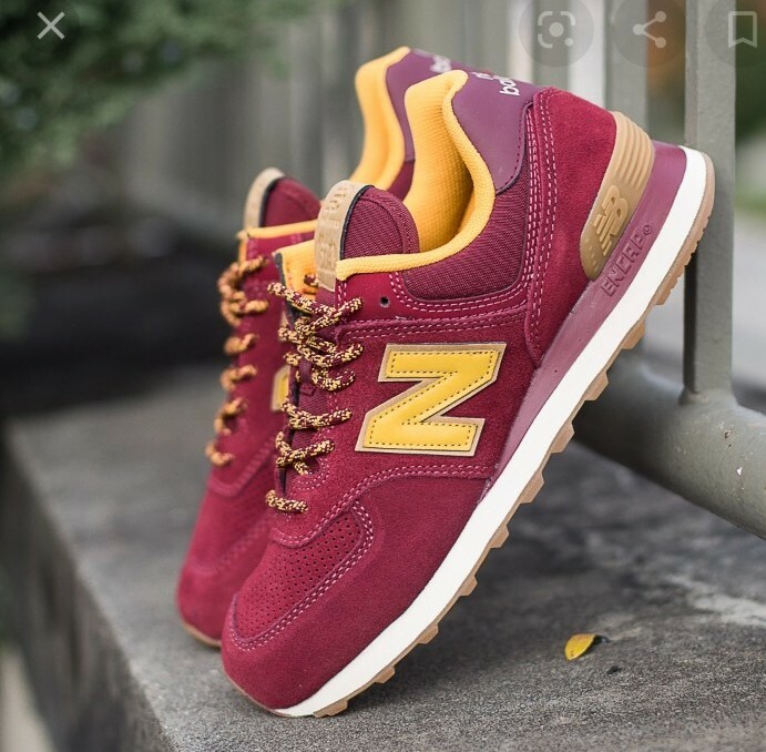 New Balance Men's 574 Red/Yellow Sz 11.5