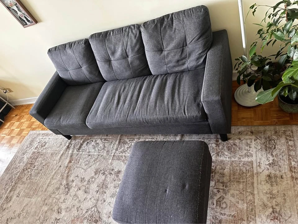Modern Dark Grey Sectional Sofa with Reversible Chaise - photo 2
