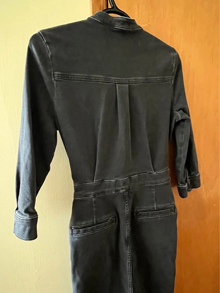 Stylish Dark Grey Denim Utility Dress - Size US 2R - photo 5