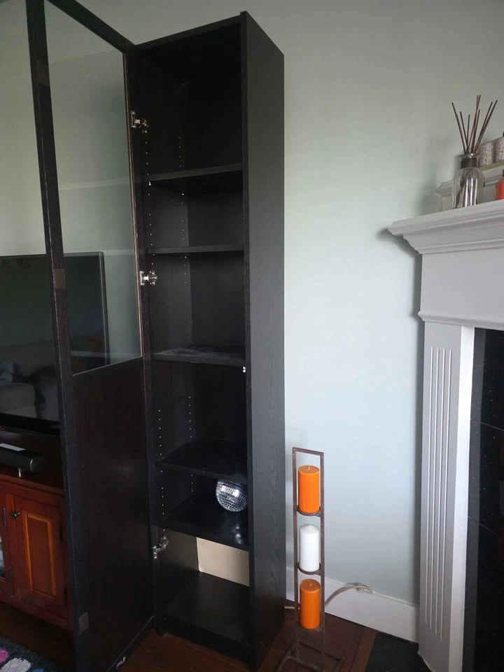 Black Display Cabinet with Glass Door - photo 2