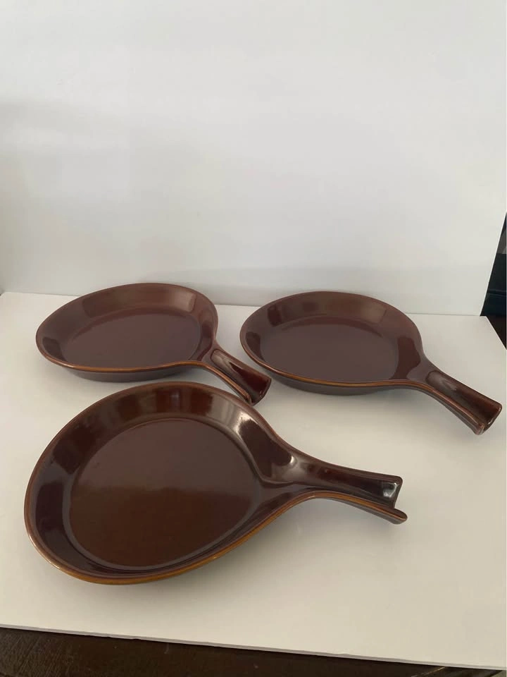 Vintage Ceramic Skillets / Sizzle Plates x3 - USA - photo 2
