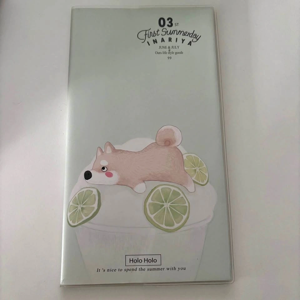 Cute Shiba Inu Summer Budget Planner Notebook