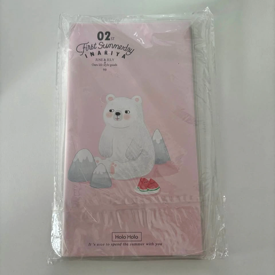 New Pink Polar Bear Budget Planner Notebook