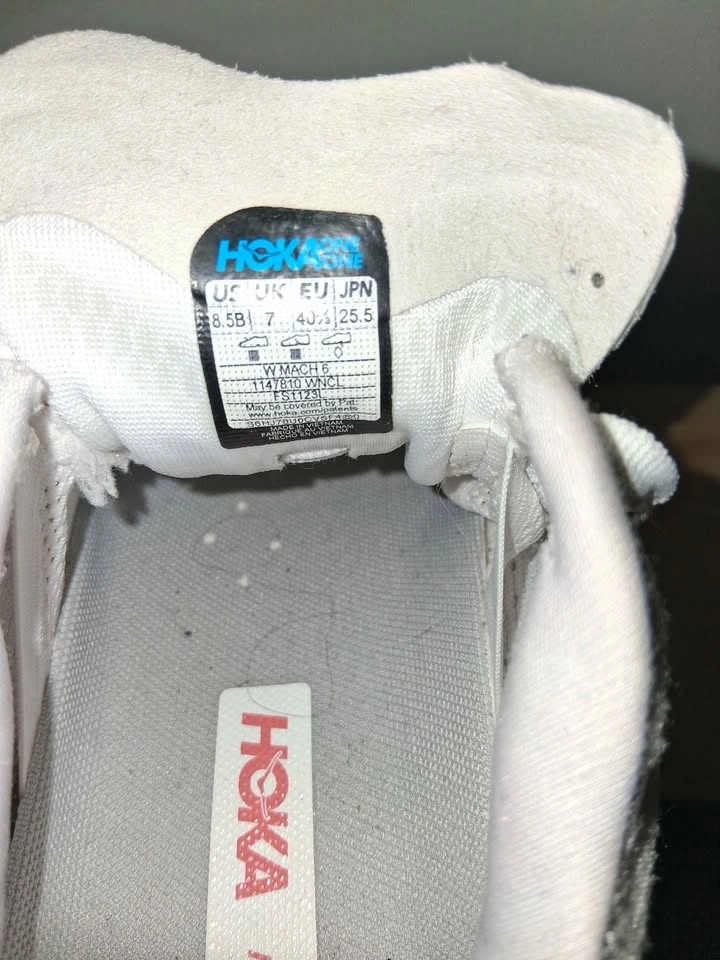 Hoka Mach 6 white running shoes - photo 5