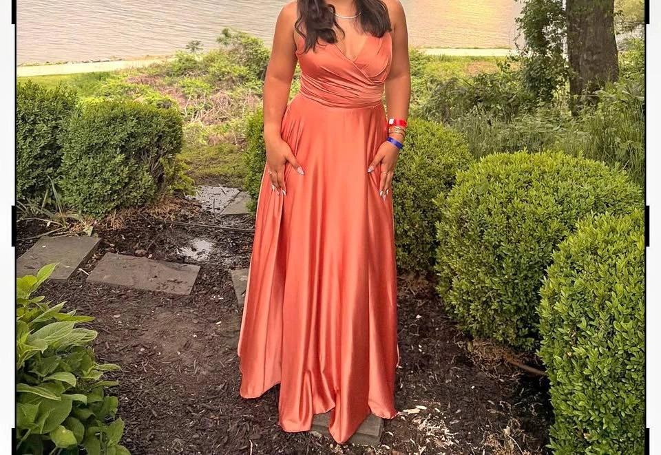 Prom Rose Gold Formal Dress Size XS