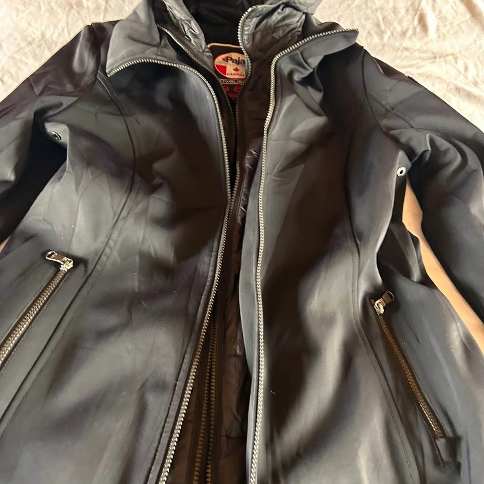 Like New Women's Pajar Black Hooded Parka Jacket M - photo 2