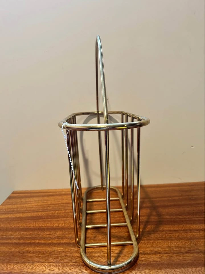 Vintage Mid Century Style Brass Plated Magazine Holder - photo 4