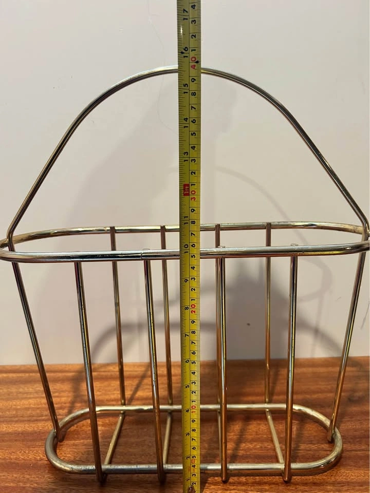 Vintage Mid Century Style Brass Plated Magazine Holder - photo 5