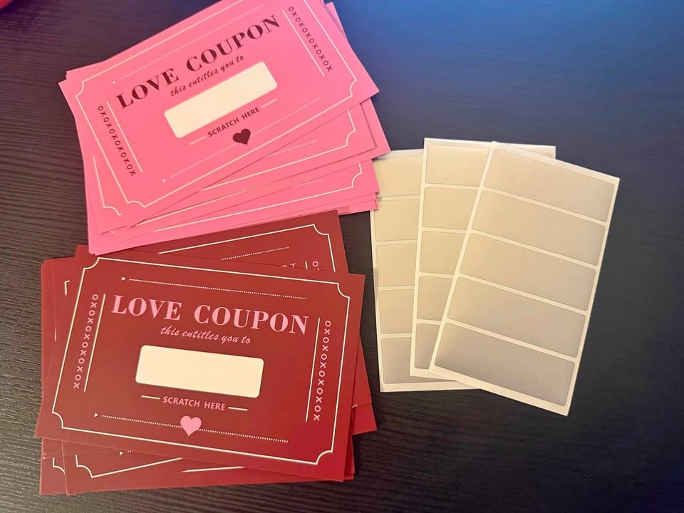 Gift for Partner DIY Scratch-Off Love Coupons