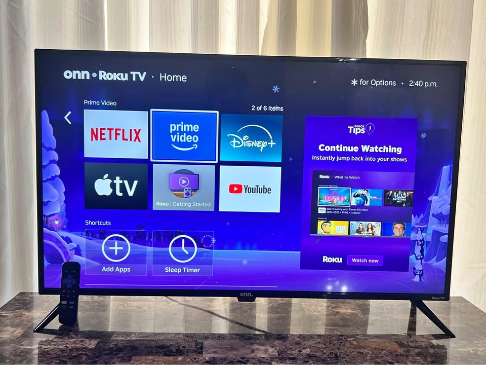 onn. Roku Smart TV 43” 4K UHD