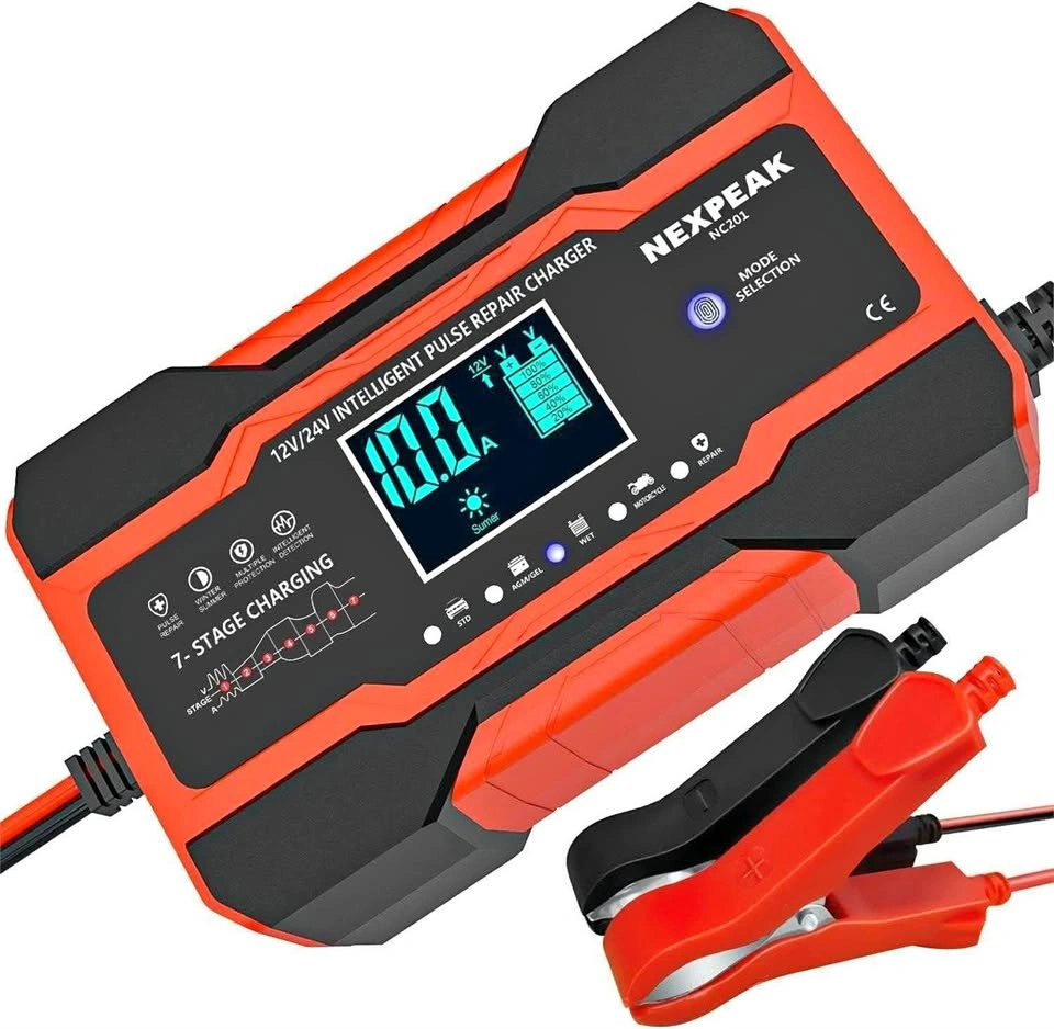NEXPEAK 10-Amp Car Battery Charger