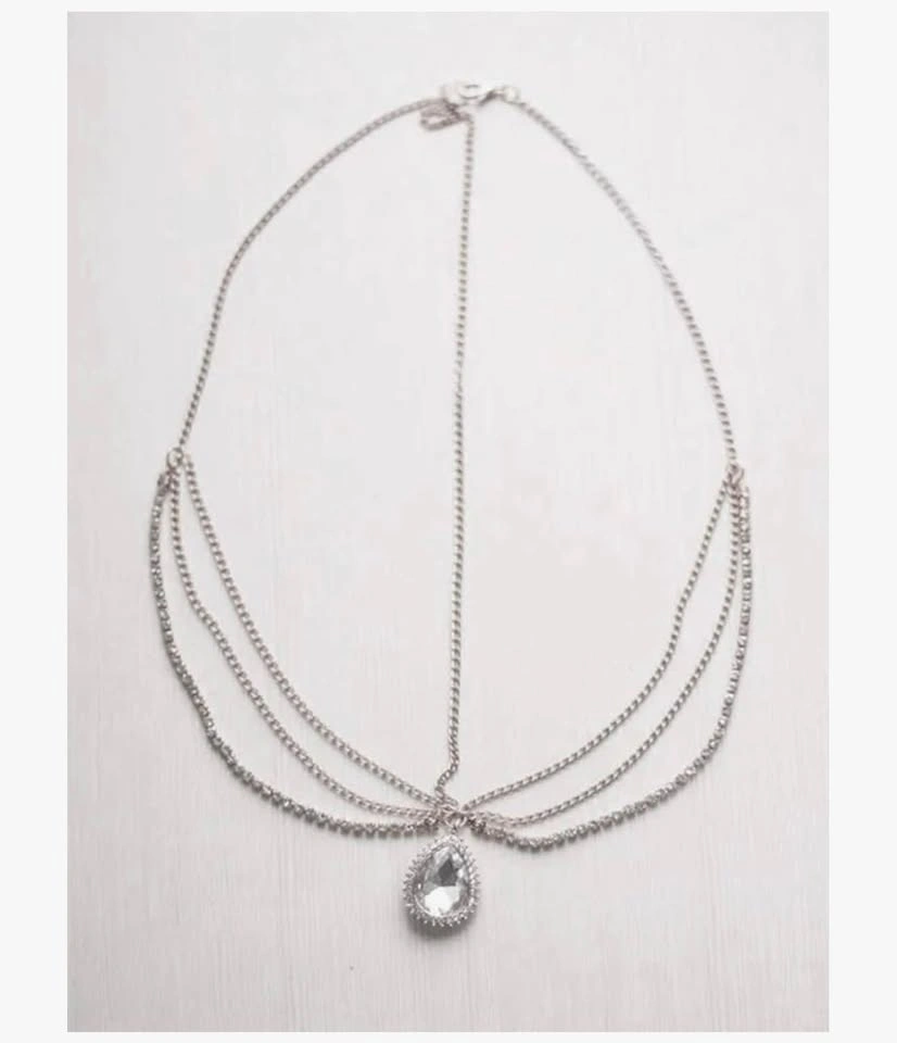 Bohemian Head Chain Crystal Teardrop Forehead Chain Rhinestone H - photo 2