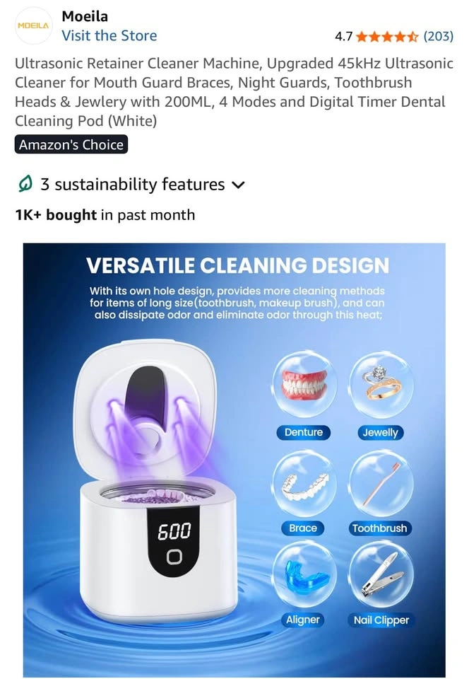 Ultrasonic Retainer / Jewelry Cleaner - photo 5