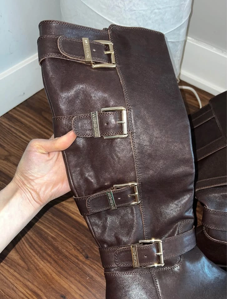Real Leather Moto Boots (New) Size W10 - photo 4